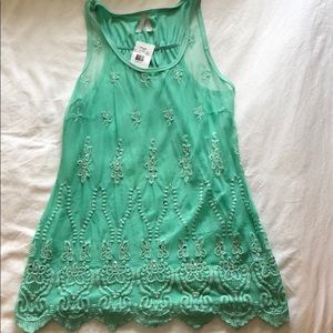 Mint green tank top
